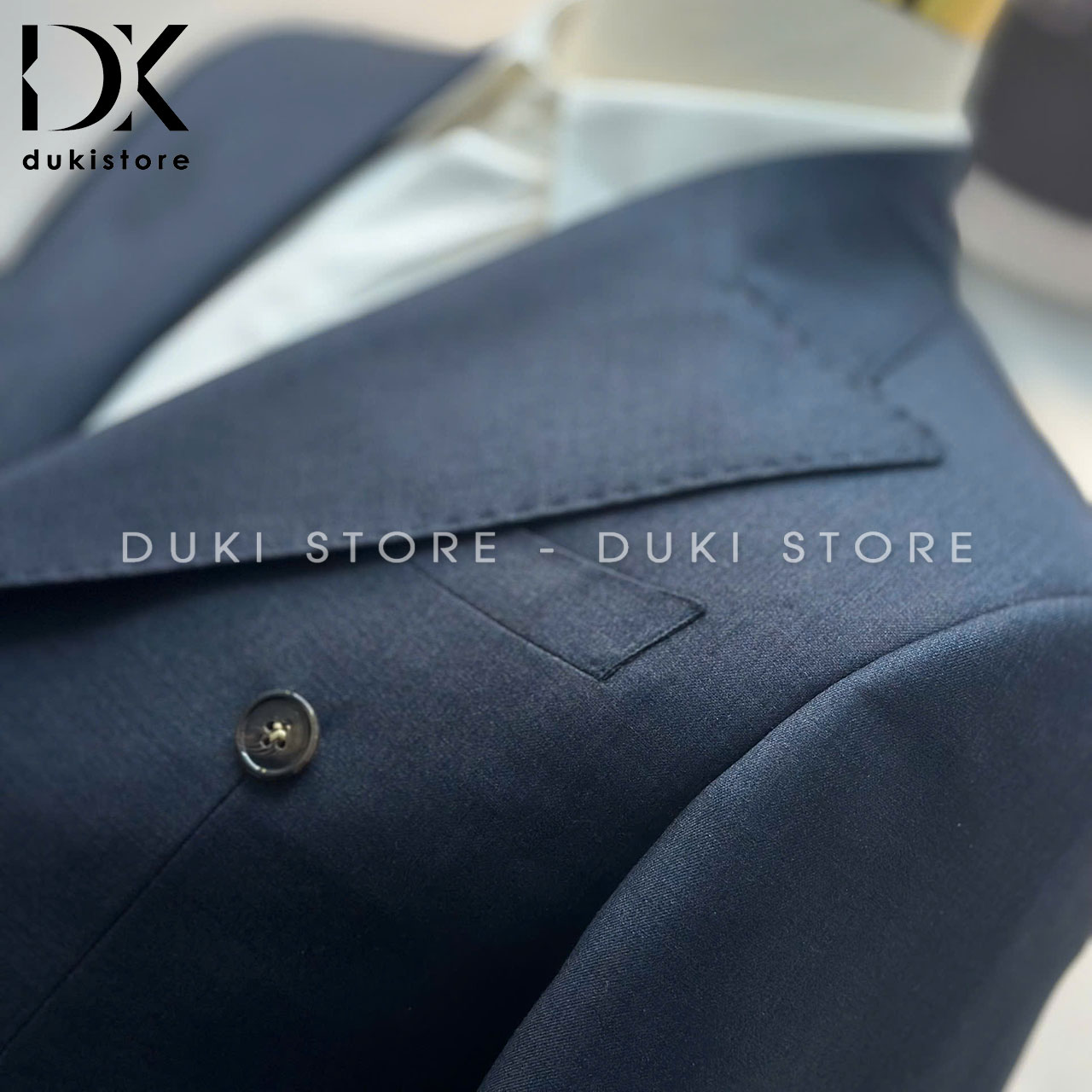 Bộ áo vest nam 6 cúc màu xanh navy vải wool xước cao câp DKE0126 bo-ao-vest-nam-6-cuc-mau-xanh-navy-dep-DKE0126